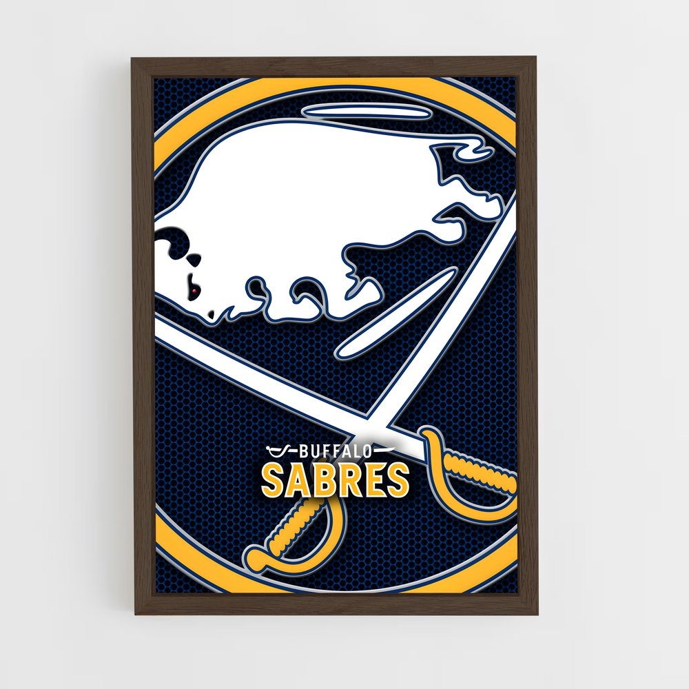 ap-buffalo sabres-5 cadre Bois foncé