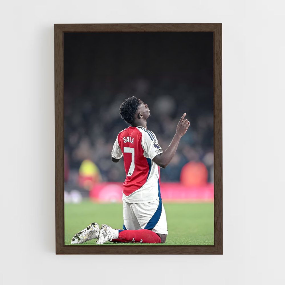 ap-bukayo saka-2 cadre Bois foncé