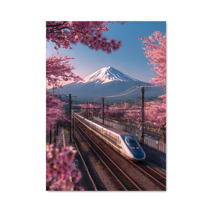 Poster Train de Cerisiers