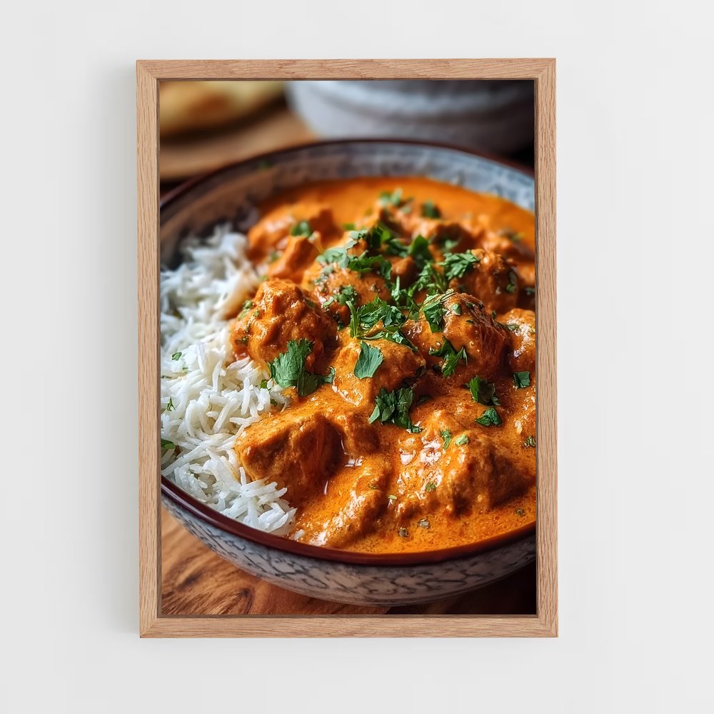 ap-butter chicken-1 cadre Bois clair