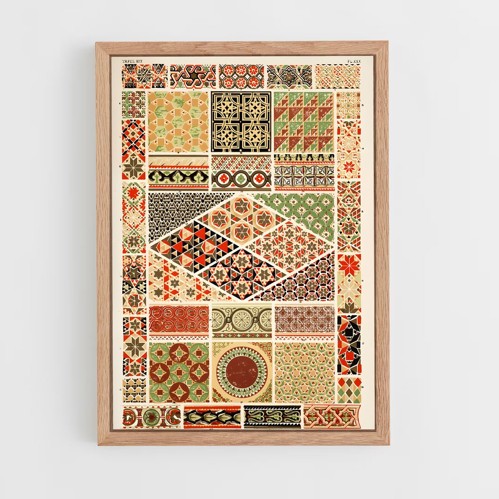 ap-byzantine patterns-3 cadre Bois clair