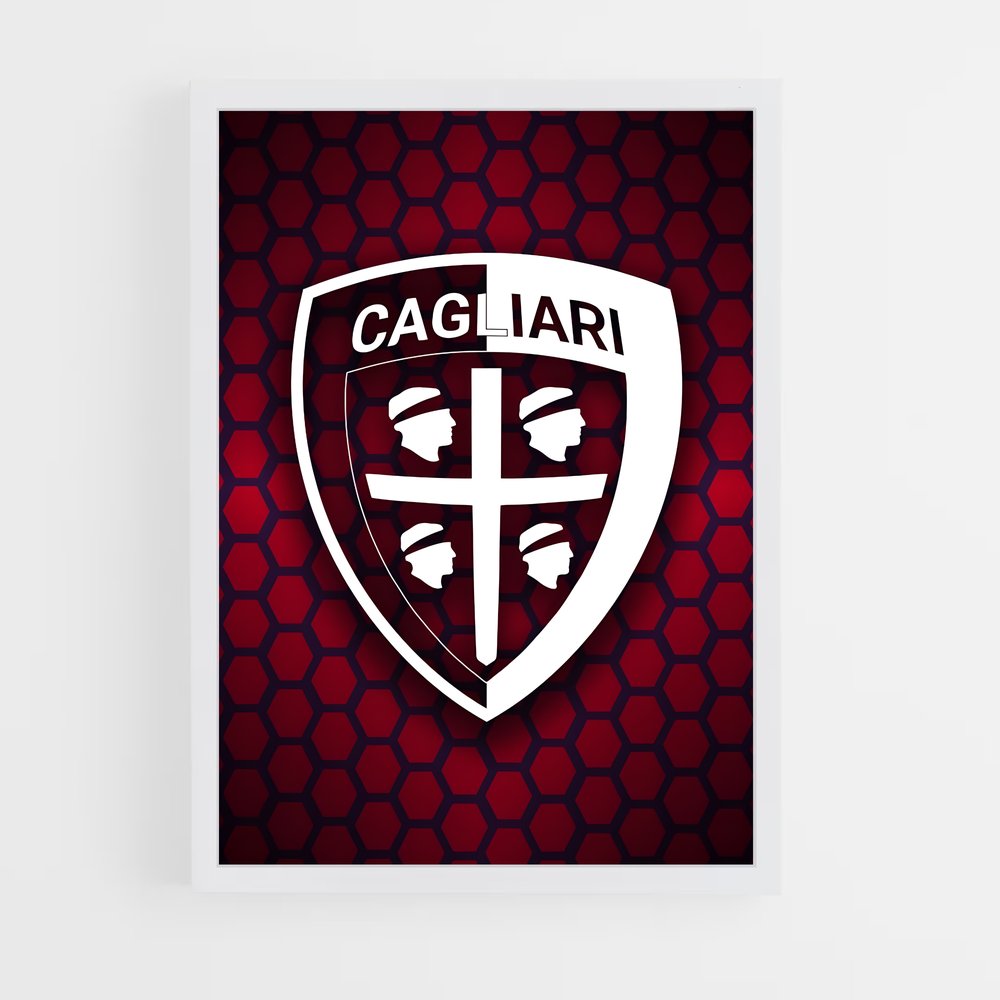 ap-cagliari calcio-14 cadre Blanc