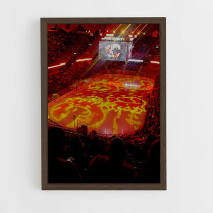 ap-calgary flames-11 cadre Bois foncé