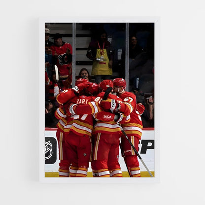 ap-calgary flames-5 cadre Blanc