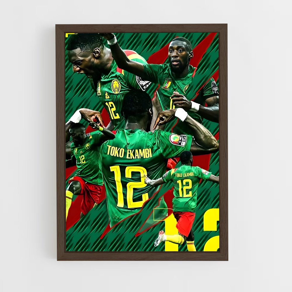 ap-cameroon national football team-2 cadre Bois foncé