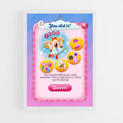 ap-candy crush-5 cadre Blanc