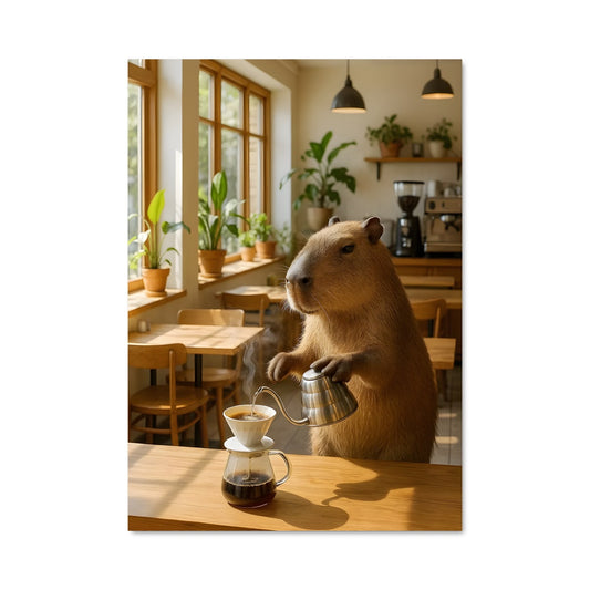 Poster Capybara Café