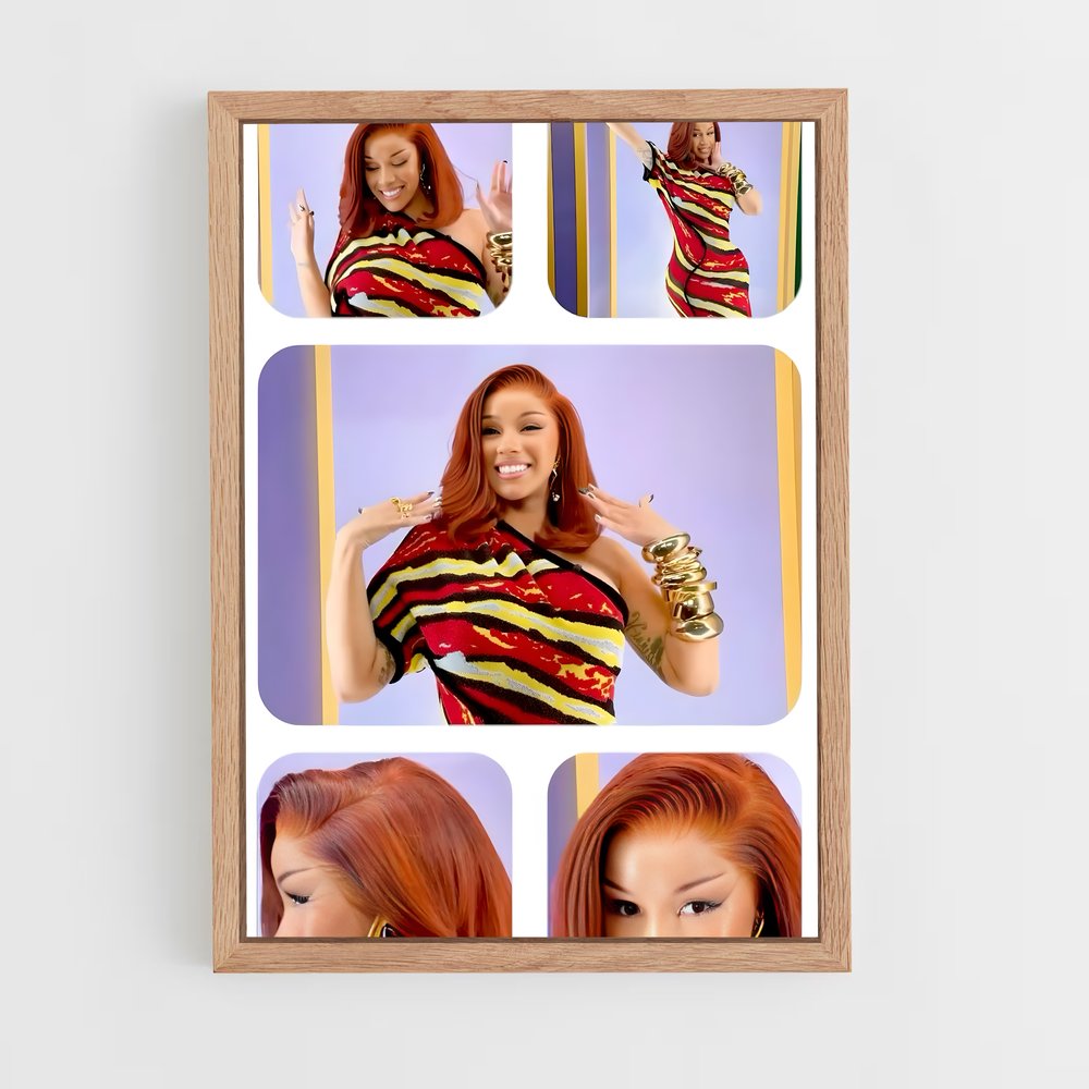 ap-cardi b-11 cadre Bois clair