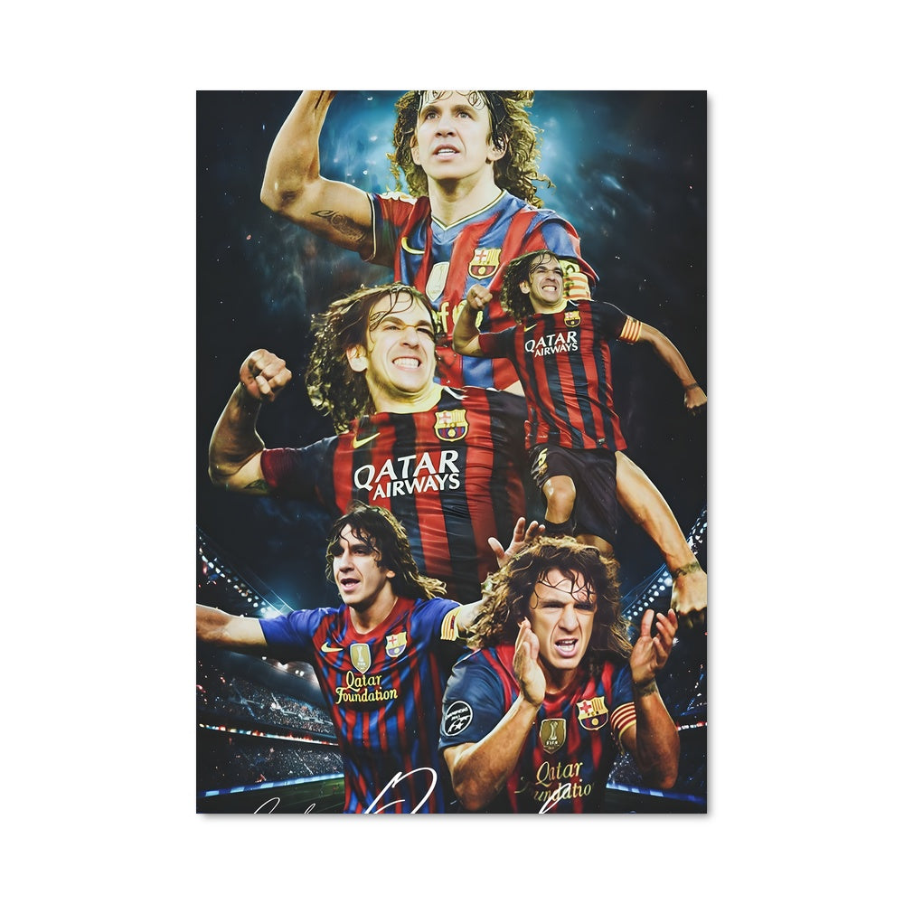 Poster Messi et Puyol: Légendes du Terrain