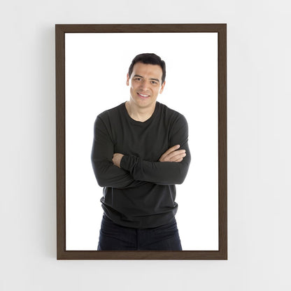 ap-carlos mencia-4 cadre Bois foncé