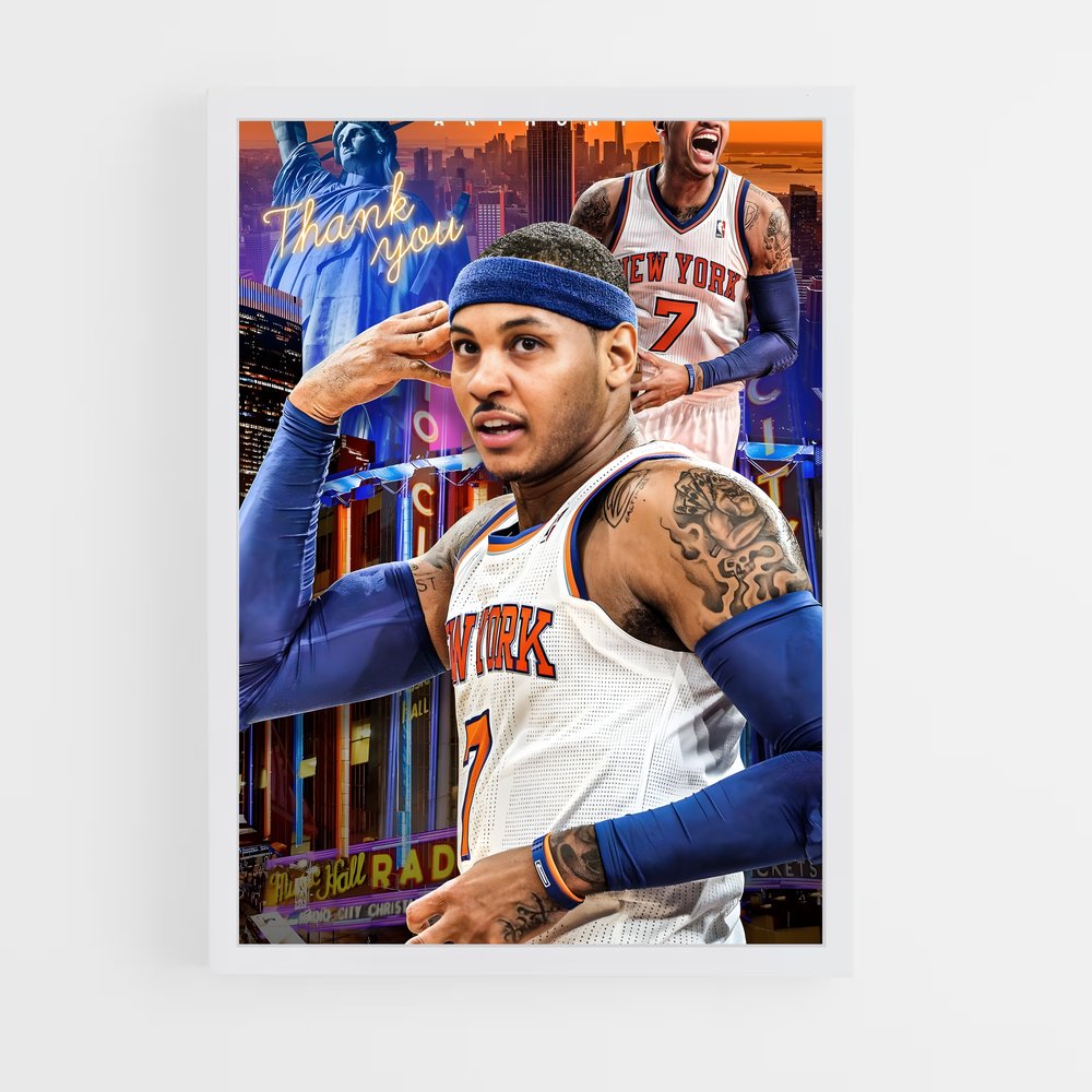 ap-carmelo anthony-10 cadre Blanc
