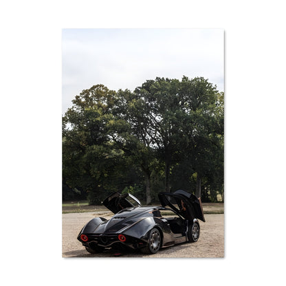 Poster Boulogne Noir et Rouge