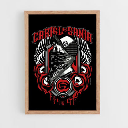 ap-cartel de santa-4 cadre Bois clair