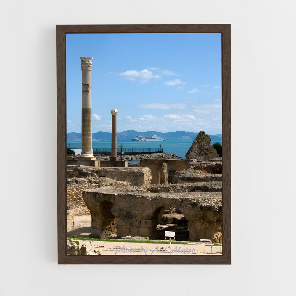 ap-carthage ruins-1 cadre Bois foncé