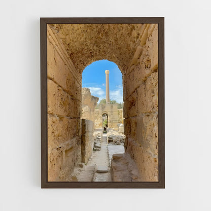 ap-carthage ruins-4 cadre Bois foncé
