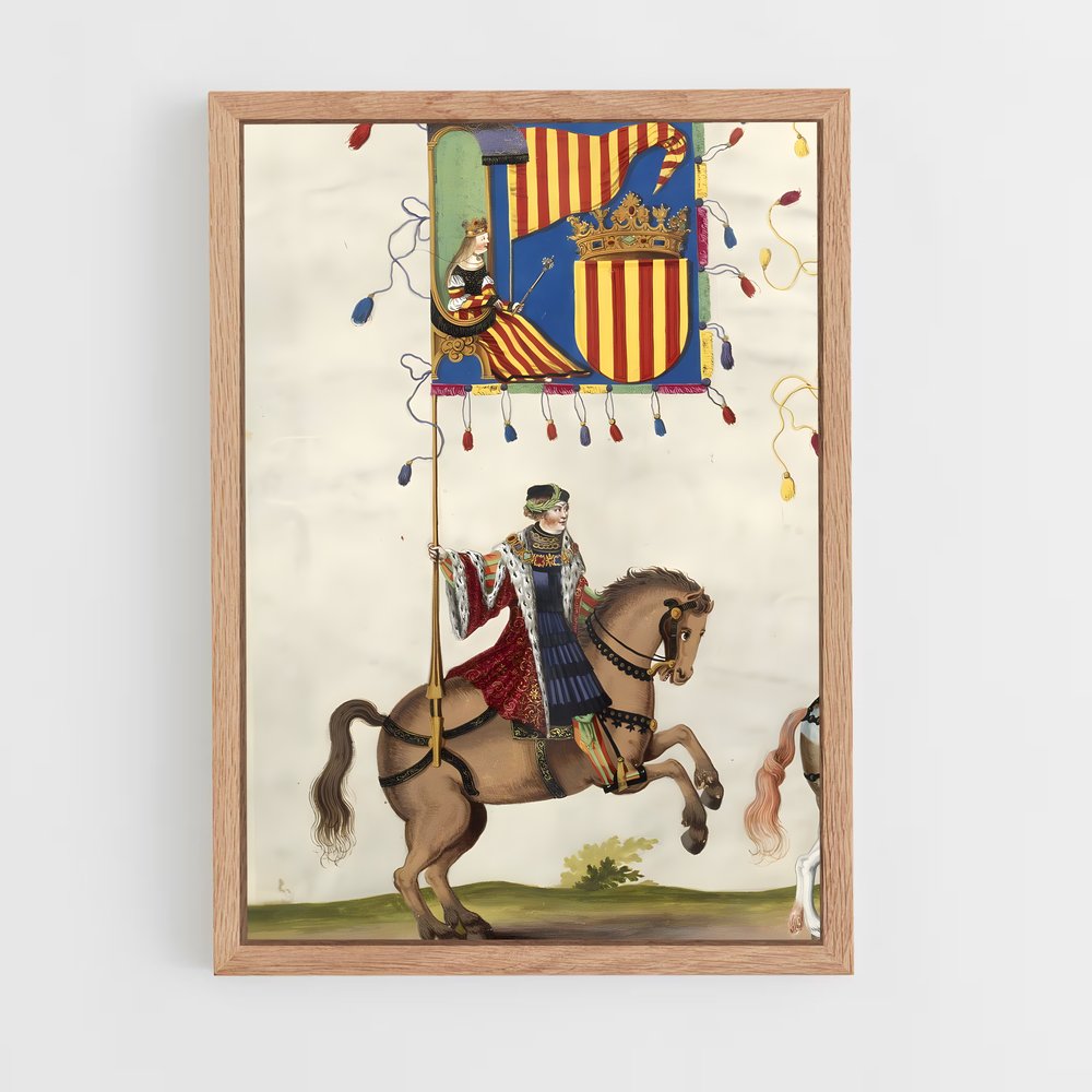 ap-catalonia flag-2 cadre Bois clair