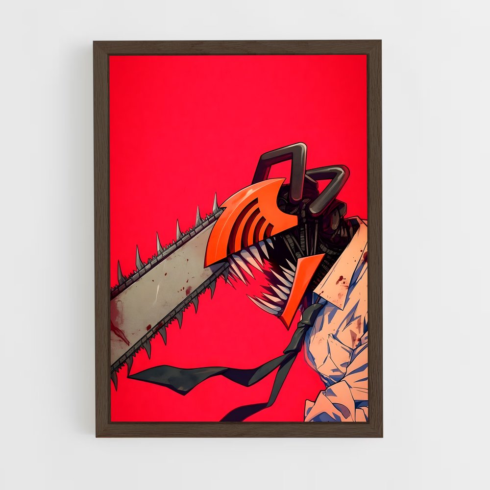 ap-chainsaw man-3 cadre Bois foncé