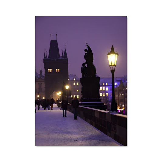 Poster Prague Enneigée