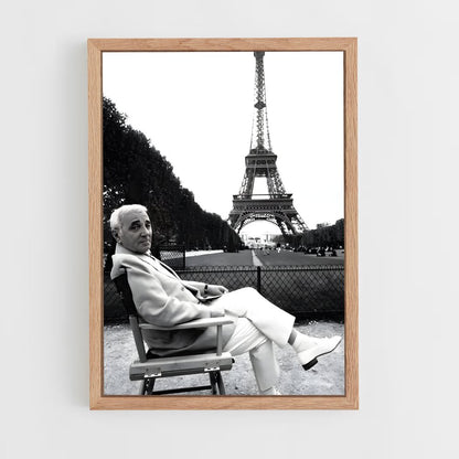 ap-charles aznavour-2 cadre Bois clair
