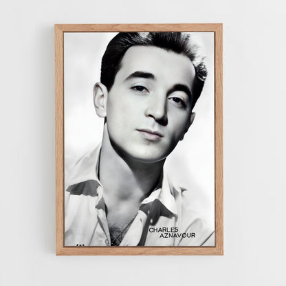 ap-charles aznavour-3 cadre Bois clair