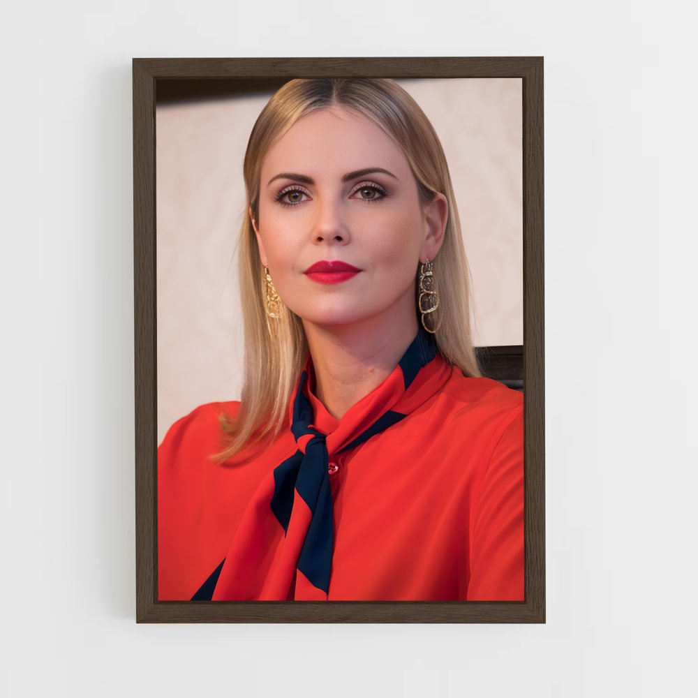 ap-charlize theron-10 cadre Bois foncé