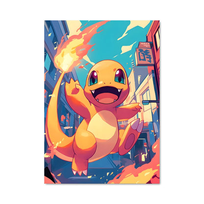 Poster Charmander à la Ville