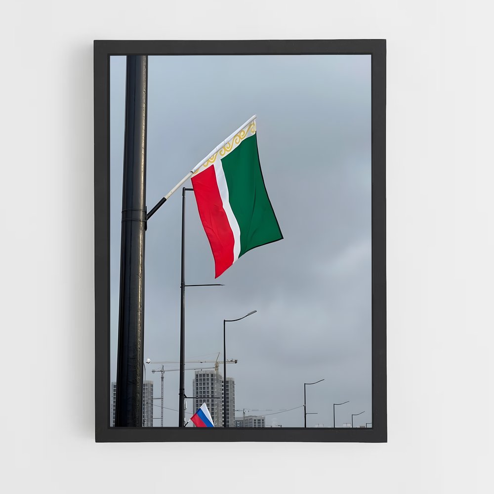 ap-chechnya flag-1 cadre Noir