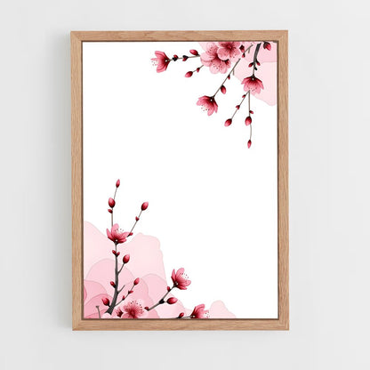 ap-cherry blossom patterns-5 cadre Bois clair
