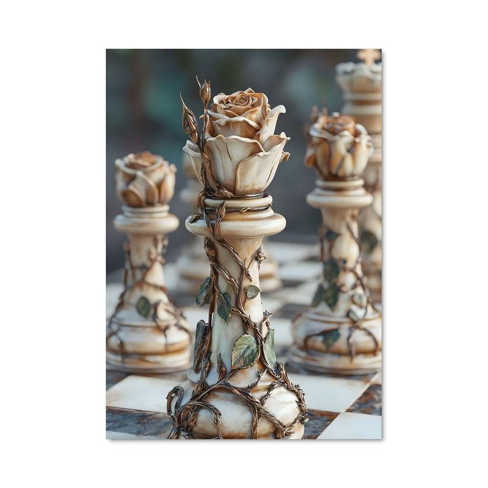 Poster Échecs et Roses