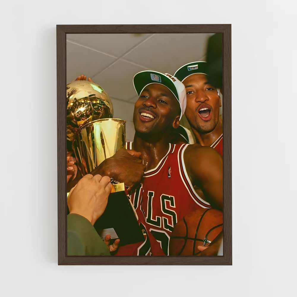 ap-chicago bulls-12 cadre Bois foncé