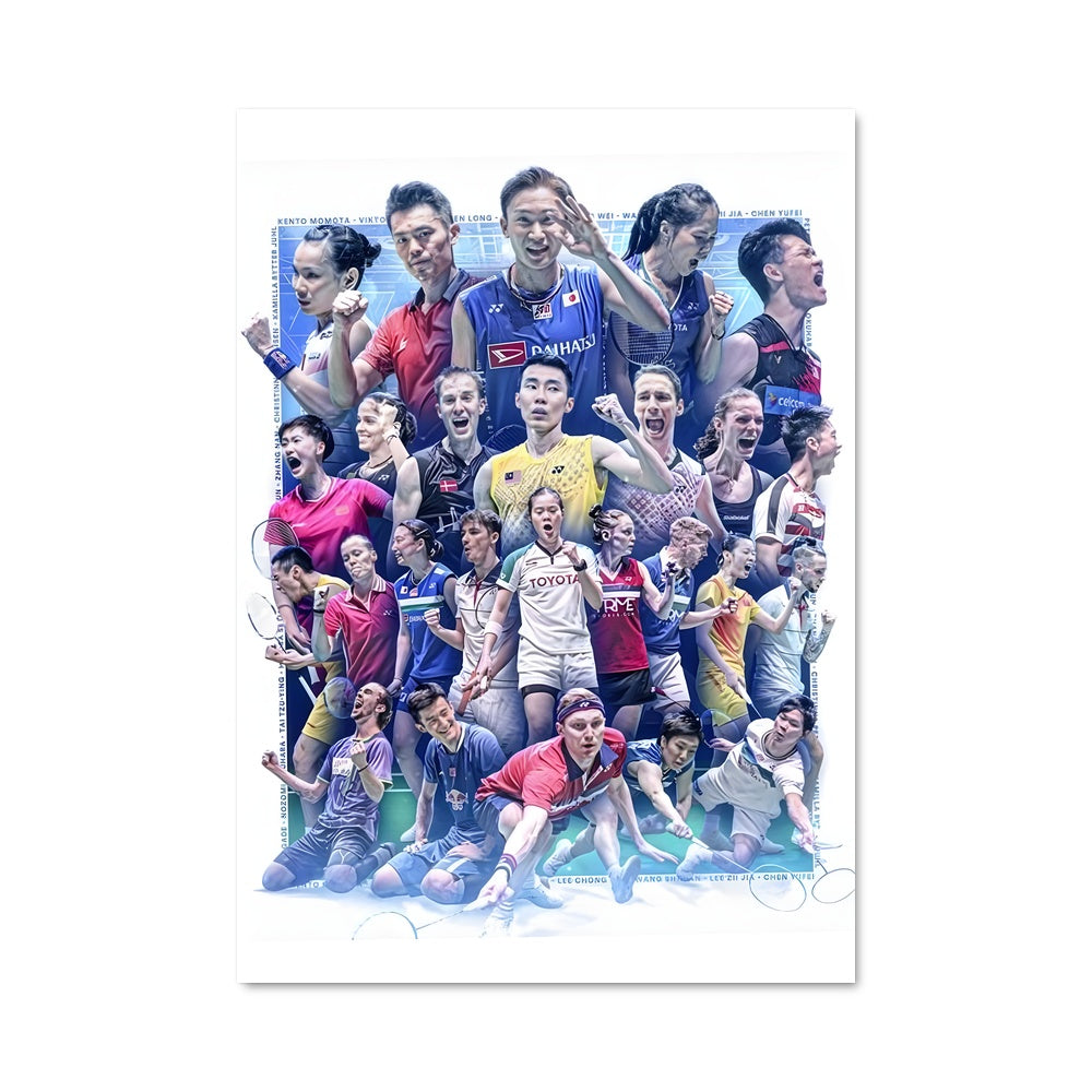 Poster Équipe Badminton Chinoise
