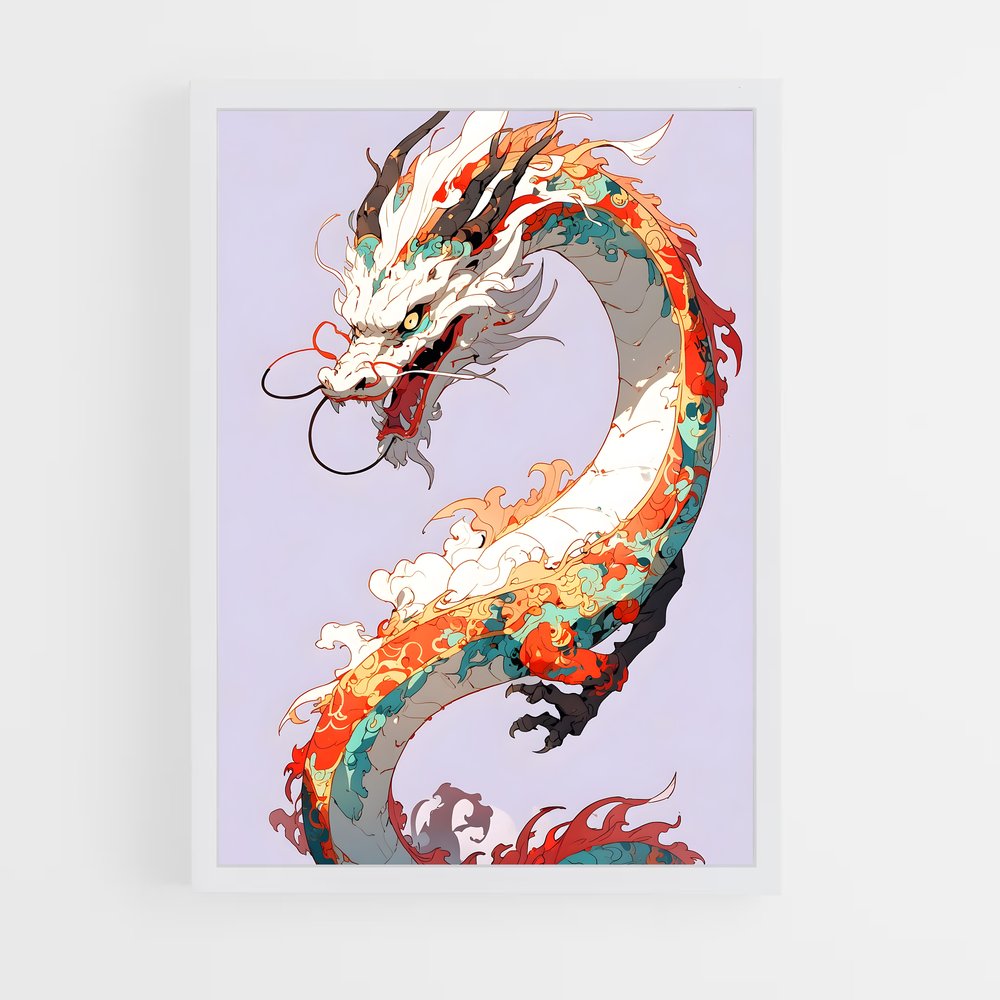 ap-chinese dragon-3 cadre Blanc
