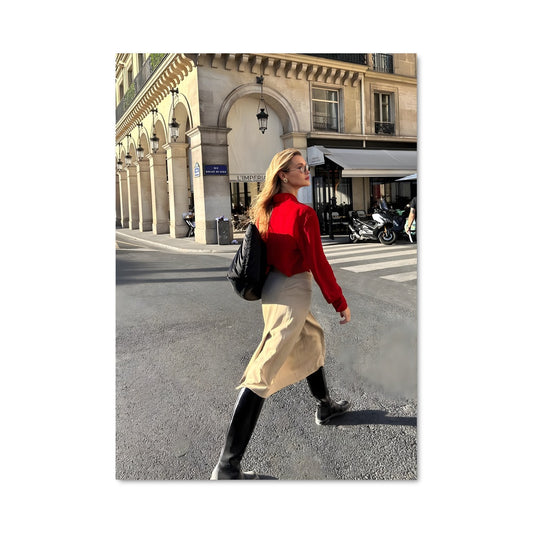 Poster Rue en Rouge