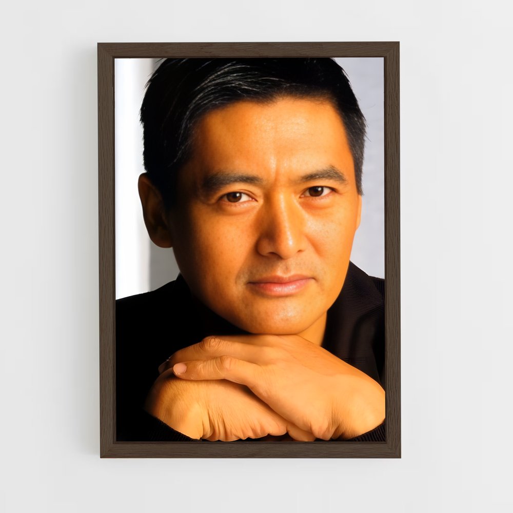 ap-chow yun-fat-7 cadre Bois foncé
