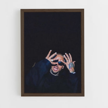 ap-chris brown-8 cadre Bois foncé