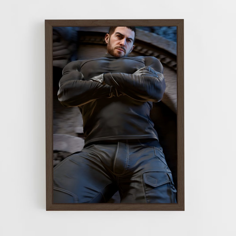 ap-chris redfield-3 cadre Bois foncé