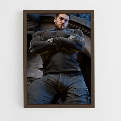 ap-chris redfield-3 cadre Bois foncé