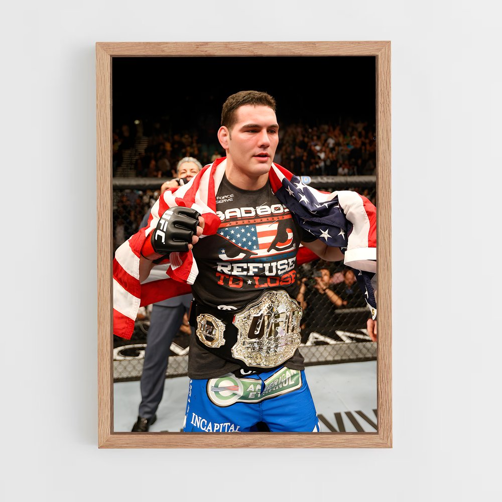ap-chris weidman-2 cadre Bois clair