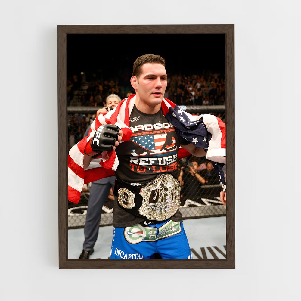 ap-chris weidman-2 cadre Bois foncé