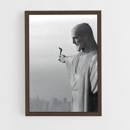 ap-christ the redeemer-1 cadre Bois foncé