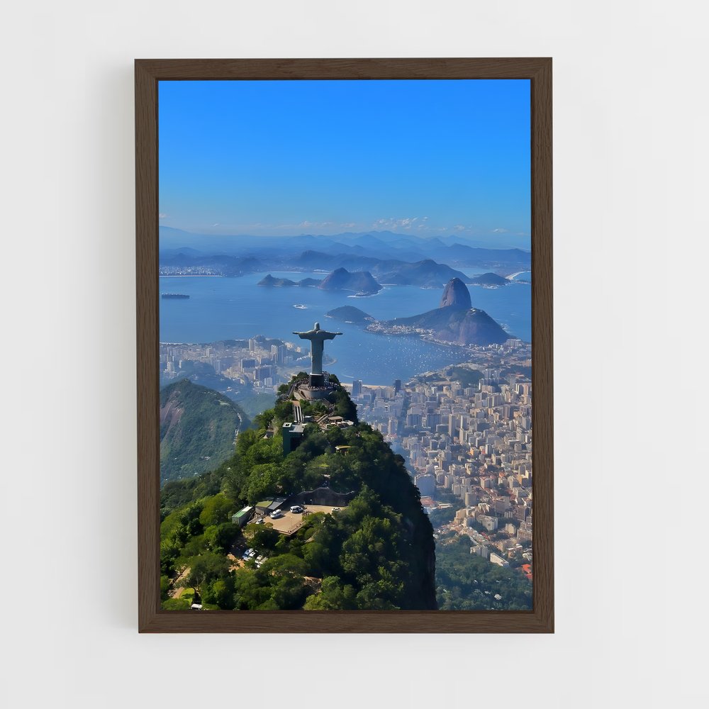 ap-christ the redeemer-3 cadre Bois foncé