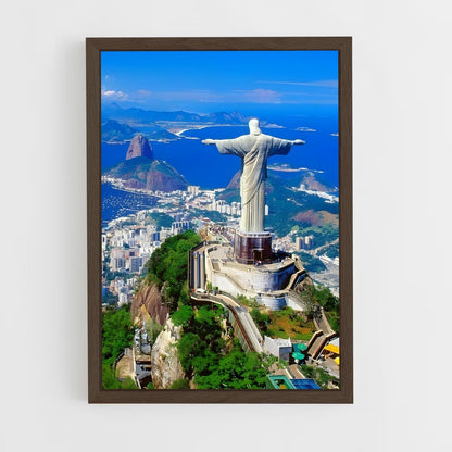 ap-christ the redeemer-4 cadre Bois foncé