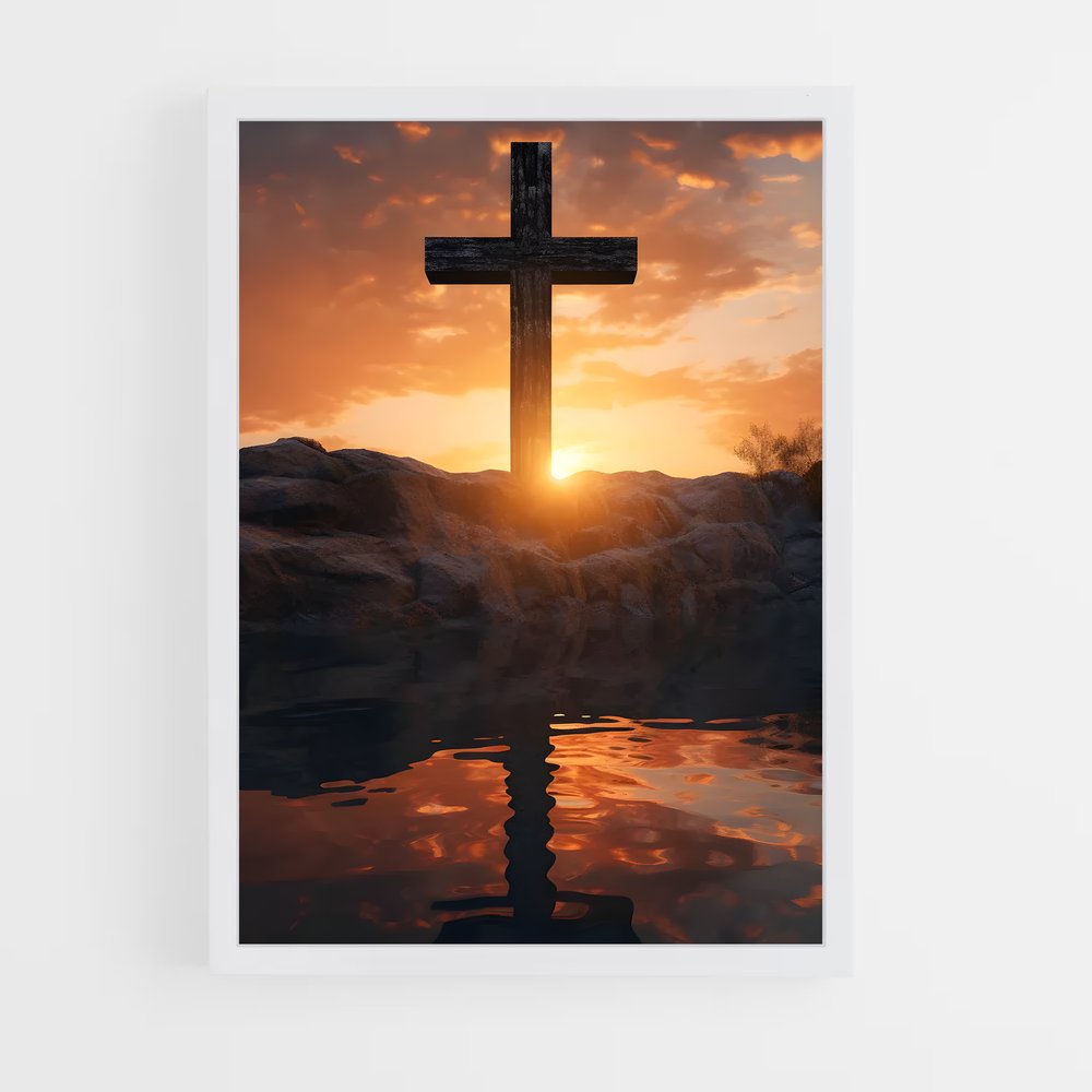 ap-christian cross-1 cadre Blanc
