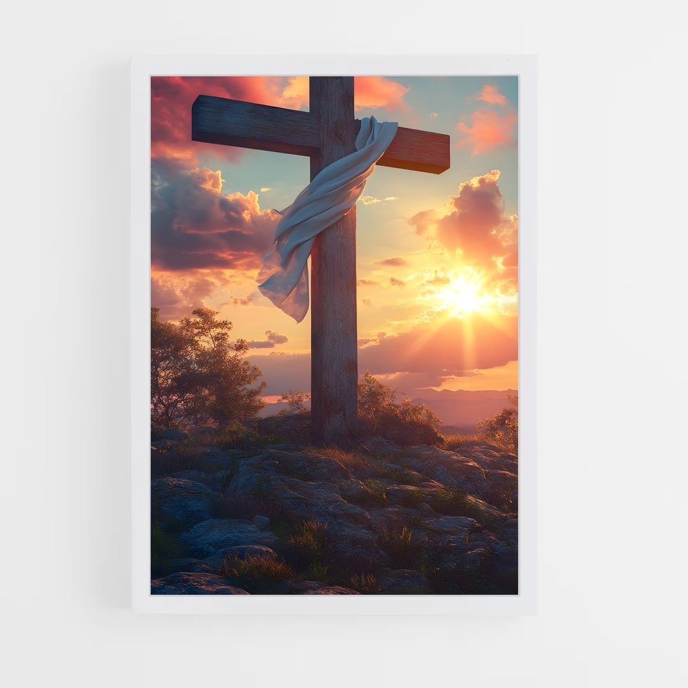 ap-christian cross-2 cadre Blanc