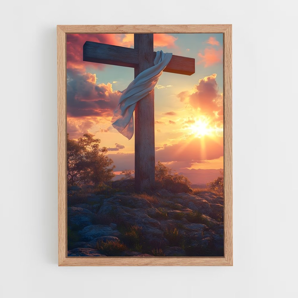 ap-christian cross-2 cadre Bois clair