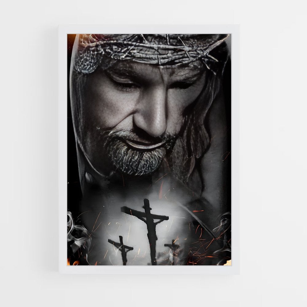 ap-christian cross-7 cadre Blanc