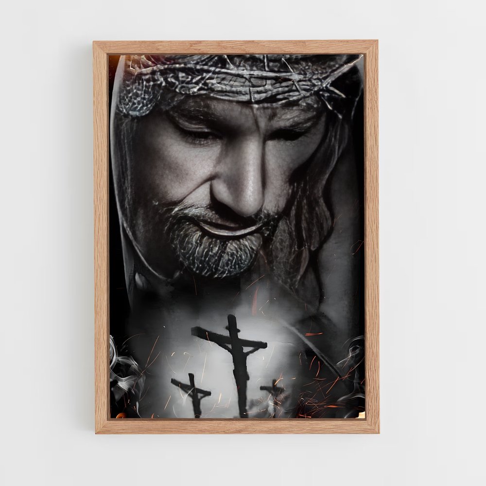 ap-christian cross-7 cadre Bois clair