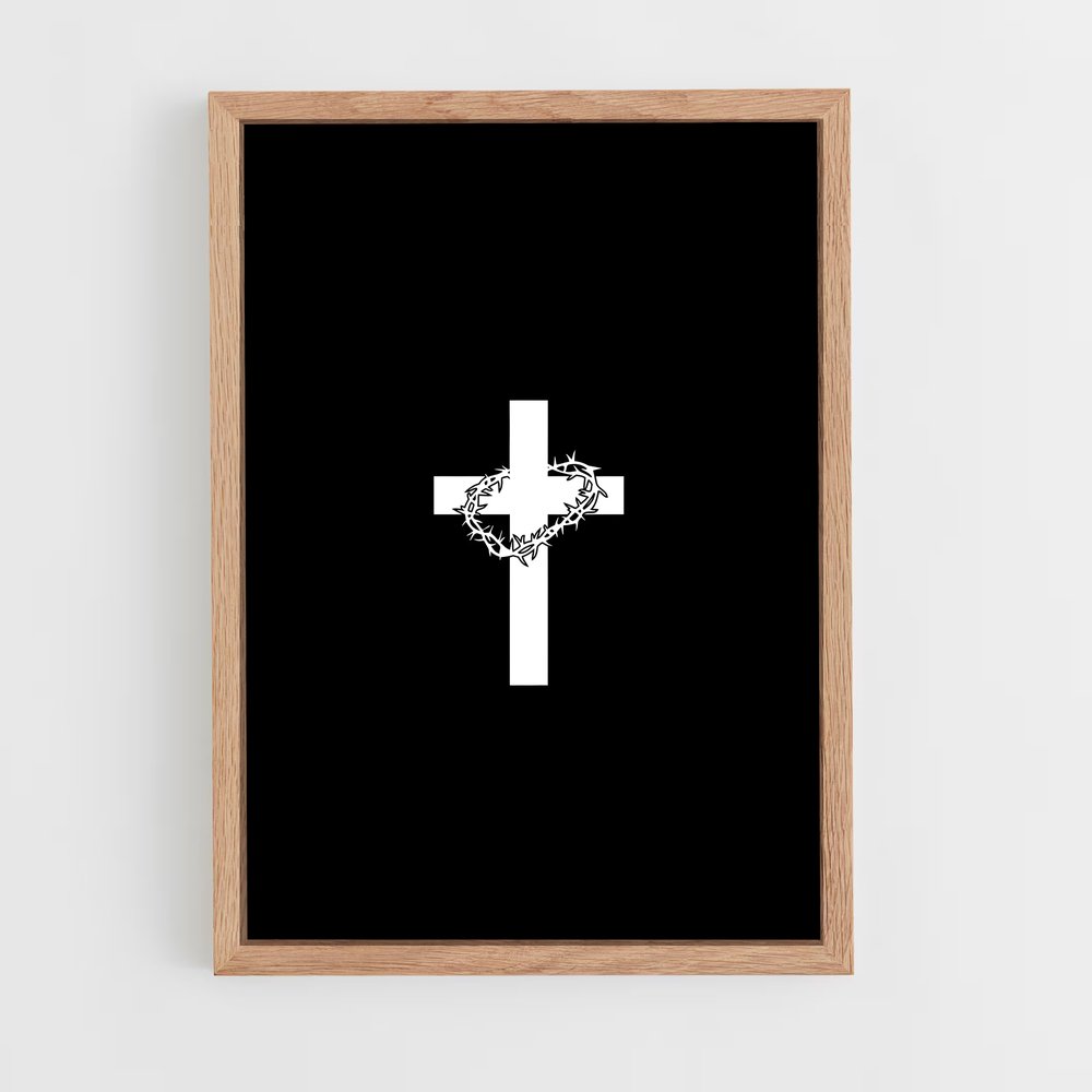 ap-christian cross-8 cadre Bois clair