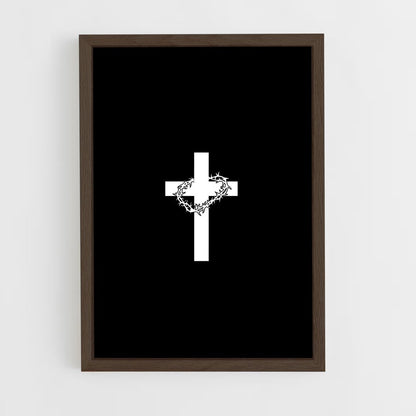 ap-christian cross-8 cadre Bois foncé