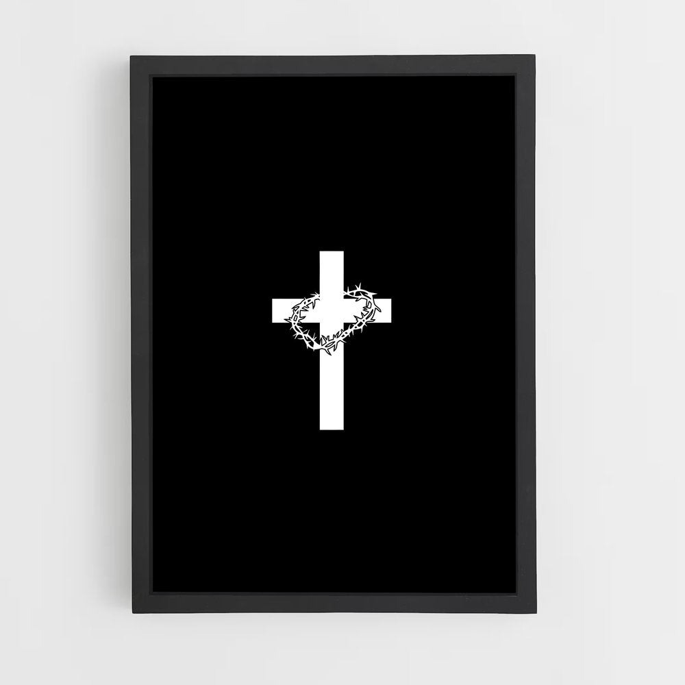 ap-christian cross-8 cadre Noir